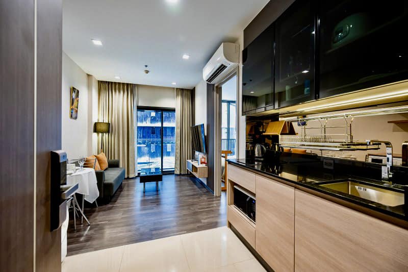 The Line Asoke - Ratchada | MRT Rama 9 | Beautiful room, Cozy, Fully furnished, Sansiri project and Ready to move in #N